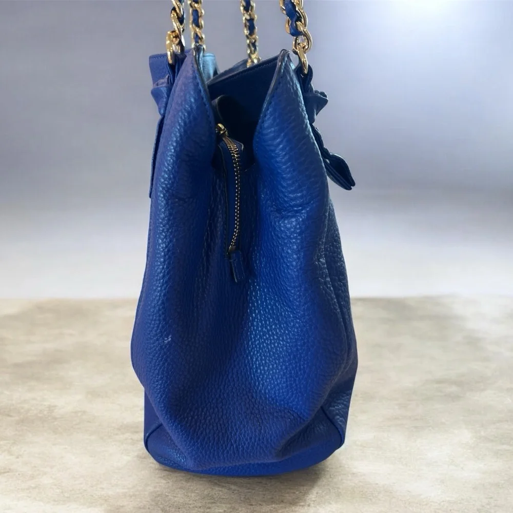 Tory Burch Cobalt Blue Leather Shoulder Bag - Picture 5 of 12